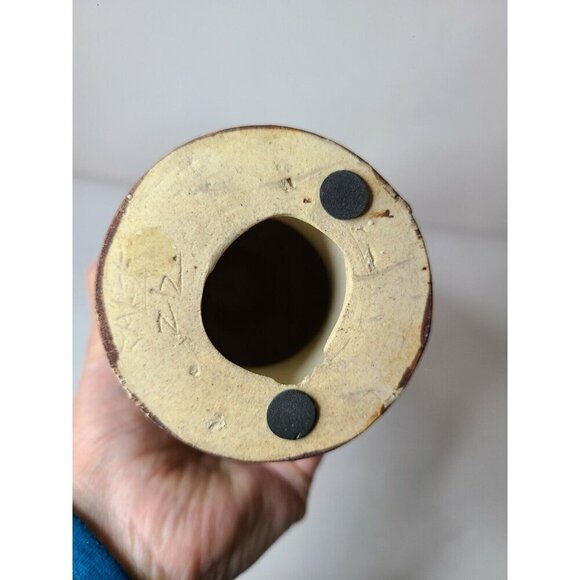 Vintage African Pottery Terracotta Candle Holder Stand Hand Painted Tribal Art - Picture 5 of 7